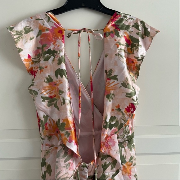 Hutch x Anthropologie Ella white floral print open back maxi dress 20406 - Picture 6 of 13